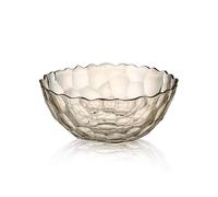 INFJMH Corbeille Bol à fruits décoratif en verre cristal, bol de service rond, support à fruits de comptoir, panier de rangement for centres de table, décoration d'intérieur bol(Brown,25x11cm)