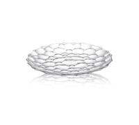 INFJMH Corbeille Bol à fruits décoratif en verre cristal, bol de service rond, support à fruits de comptoir, panier de rangement for centres de table, décoration d'intérieur bol(Clear,25x2.5cm)