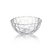 INFJMH Corbeille Bol à fruits décoratif en verre cristal, bol de service rond, support à fruits de comptoir, panier de rangement for centres de table, décoration d'intérieur bol(Clear,25x11cm)