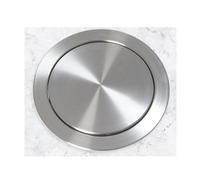 INFJMH Couvercle de goulotte à déchets en acier inoxydable, œillet poubelle intégré for comptoir, couvercle basculant surface brossée, rabat équilibré for cuisine/salle bain/restaurant(Silver)