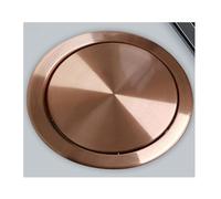 INFJMH Couvercle de goulotte à déchets en acier inoxydable, œillet poubelle intégré for comptoir, couvercle basculant surface brossée, rabat équilibré for cuisine/salle bain/restaurant(Rose Gold)