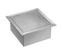 INFJMH Couvercle de poubelle carré en acier inoxydable 304 avec œillet intégré et goulotte à déchets pivotante for comptoir, idéal for restaurants, maisons, hôtels et cuisines.(180mm)