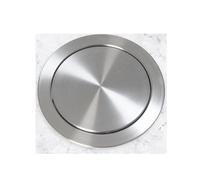 INFJMH Couvercle de poubelle en acier inoxydable à clapet basculant, avec finition brossée, idéal for la cuisine et salle bain(Silver)