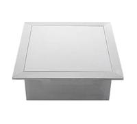 INFJMH Couvercle de poubelle encastrable en acier inoxydable 304 avec clapet basculant for plan travail, idéal for la cuisine, salle bain, les toilettes, restaurants et bureaux(Silver,22 * 22cm)