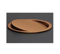 INFJMH Couvercle de poubelle encastré en acier inoxydable, goulotte à déchets dissimulée moderne avec couvercle à clapet for plan de travail de cuisine(Rose gold,290mm)