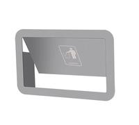 INFJMH Couvercle de poubelle encastré latéral en acier inoxydable for goulotte à déchets placard cuisine, clapet basculant et retour automatique(33cm)