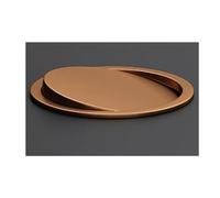 INFJMH Couvercle de poubelle encastré moderne en acier inoxydable avec goulotte à déchets dissimulée et couvercle à clapet for plan de travail de cuisine(Rose gold,220mm)