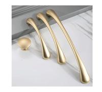 INFJMH Lot de 2 poignées placard avec vis, boutons tiroir en forme d'arc, alliage zinc Compatible with cuisine et chambre à coucher(Gold,Single hole)