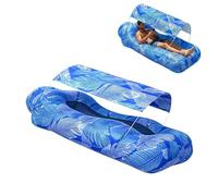 Inflatable Air Lounger - Camping Air Sofa Sun Shade Shelter, Blow Up Couch No Pump Design, Portable Lounge Bed Comfort, Outdoor Relax Chair Use, Sun Shade Shelter Camping Hiking Picnic Beach Vacation