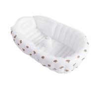 Inflatable Baby Bathtub, Foldable Portable Bath Seat Pool, Compact Baby Tub, Perfect for Sink Shower Swimming Water Play Summer Outdoor Travel, 90x55cm White Bear Design