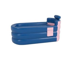 Inflatable Bath Tub, Foldable Indoor Outdoor Bath Tub, Portable Ice Pod Cold Tub, Soaking Bathing Tub With Headrest, Lumbar Support Bath Tub For Adults, Family SPA Tub For Relaxation,