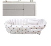 Inflatable Bathtub Baby, Portable Bathing, 35.43x21.65 Inches Foldable Soft Pool Seat, Non-Slip Safe Material, Baby Bath Tub for Sink Shower Water Play Swimming Outdoor Summer and Travel Use