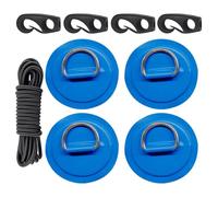 Inflatable Boat Rigging - Deck Cord with D-Ring Patch, Tie-Down Hardware Replacement, Strong Marine Gear Connector, Durable Adjustable Design | Reliable Kayak Canoe Setup, Ideal for Kayaking Outdoor