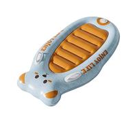 Inflatable Body Board | Cartoon Orange Kids Surfboard With Handles | Thickened Pool Float For Children Aged 3-12, Summer Beach, Water Park, Lake Fun, Vacation Travel, Safe 80KG Load Capacity