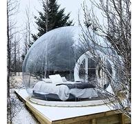 Inflatable Bubble Tent, Clear D-Ring Single Tunnel Bubble House for Adults, Dome Greenhouse 3-5 Person Tent Camping for Indoor/Outdoor Home Backyard Stargazing Vision