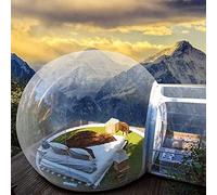 Inflatable Bubble Tent, Inflatable Crystal Clear Bubble House Inflatable Tent, Dome Greenhouse 3-5 Persons Camping Tent with Hair Dryer for Indoor/Outdoor Home Backyard Stargazing,5M Vision
