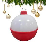 Inflatable Christmas Ball - 24 inch Large Outdoor Hanging Holiday Ornament, Festive Yard Lawn Tree Decoration Pendant | for Balusters Branches Living Room Bedroom Study Homeowners Decorators