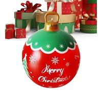 Inflatable Christmas Balls Outdoor - Large 24in PVC Holiday Balls, Bright Festive Ornament, Giant Outdoor Sphere, Eye Catching Decorative Inflatable Yard Display | Colorful Ornament Sphere for Lawn