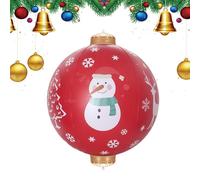Inflatable Christmas Decorations | Large PVC Red Inflatable Christmas Balls | Weather-Resistant Home Decor for Holiday Events Celebrations Porch Door Tree Patio Window Garden