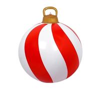Inflatable Christmas Ornaments - Inflatable Baubles For Tree | 24Inches Inflatablee Ornaments Balls, Props Red And White Festive Decorations For Party Garden Indoor Outside Winter Porch Yard Party