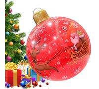 Inflatable Christmas Ornaments - PVC Inflatable Yard Decorations | 24inch Large Waterproof Ball for Park Garden Tree Roof Backyard Holiday Party | Christmas Ball Decoration Outdoor