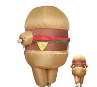 Inflatable Costume Suit, Hamburger Blow Up Outfit, 59.06 Inches Party Wear With Fast Inflation, Polyester Full Body Costume, Dress-Up Accessory With Creative Design, Inflatable Outfit For Masquerades