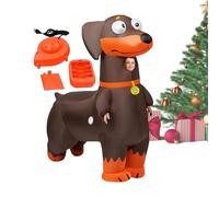 Inflatable Dachshund Costume - Blow Up Dog Outfit, Hilarious Air Powered Suit, Stable Zipper Closure | Entertaining Dress With Fun Appeal For Kids Outdoor Home Party Gathering Holiday Celebati