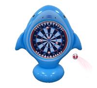 Inflatable Dart Board, Shark Shape Summer Toy, 51.18 Inches Throwing Target Arrows, Outdoor Game with Bounce, Water Activity with Style, Home Accessories for Families Beach Backyard Gatherings Parties