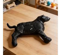 Inflatable Dog Mannequin PVC Standing Model for Clothing(Black)