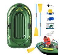 Inflatable Fishing Kayak - Portable Inflatable Boat & Canoe | Robust PVC Fishing Bot with Paddles, Foot Pump & Repair Kit | Lightweight Inflatabl Boat for 1 Adult + 1 Child | Outdoor Rafting, Fishin