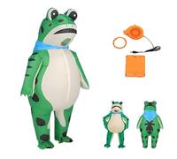 Inflatable Frog Costume Adult Funny, Full Body Inflatable Frog Costume Unisex, Suitable for Halloween Party Costumes (Green,XS)