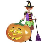 WIDMANN MILANO PARTY FASHION W, Citrouille géante gonflable, dimensions 110 x 75 cm, matériaux durables, polyvalente pour Halloween et carnaval, sécurité pour enfants de 3 ans et plus