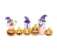 Inflatable Halloween Decorations - 8ft Cute Built-In LEDs Ghost Pumpkin