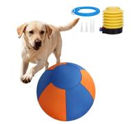 Inflatable Herding Ball for Dogs, 18 Inch Puncture Resistant Outdoor Dog Toy with Handle, Interactive Giant Ball for Medium & Large Breeds, Border Collie Shepherd Cattle Dog Exercise (25cm/9.84in)