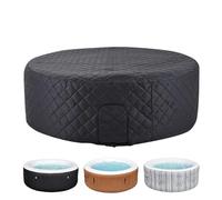 Inflatable Hot Tub Cover - Thermal Round Spa Cap for Energy Saving | Cotton Waterproof Layer with Sun Protection, Heat Preservation, 81.89x27.56 in, Perfect for Home Garden Commercial Outdoor Use