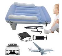 Inflatable Kids Travel Bed, Toddler Blow Up Mattress, Baby Airplanes Seat Extender, High Side Safety Rails, Compact Lightweight Design, Fits Airplane Seats, Travel Use