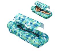 Inflatable Lounger: Portable Air Sofa Bed Canopy, Blow Up Beach Lounge Mats