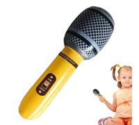 Inflatable Microphone, Assorted Colors Blow-Up Microphone Prop, 13.78 inches Lightweight Singing Activity Decoration, Perfect for Musical Concerts and Parties