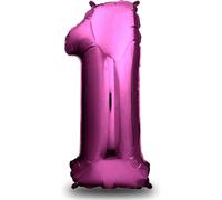 Inflatable Number Balloon Size 1 Xxl Pink 40" Giant Foil Balloon Birthday Decoration Helium Flight