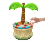 Inflatable Palm Tree Cooler - Pool Float Cooler | PVC Ice Container Inflatable | Food Drink Containers | Serving Trays Keep Food for Women Men Beach Summer Lake Birthday BBQ Picnic Outdoor Campings