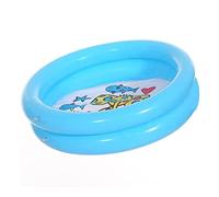 Inflatable Pool 2 Ring Paddling, Round Above Ground Swimming Summer Water Fun Bathtub Garden(Blue,2pcs)
