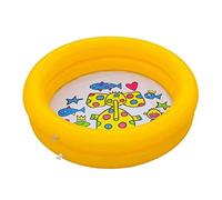 Inflatable Pool 2 Ring Paddling, Round Above Ground Swimming Summer Water Fun Bathtub Garden(Yellow,1pcs)