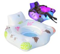 Inflatable Pool Air Mattress, 2 Cup Holder Lake Floats, Comfortable Large Lounger, 10.24x9.45x1.97 inches, Pool Float with Backrest Support, Ideal for Relaxation and Poolside