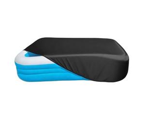 Inflatable Pool Cover - Rectangular Water Pool Cover, Water Basin Shield Tie Strap Lid | Outdoor Ground Protection Barrier, Inflatable Waterproof Pools Top Coverings for Backyard Garden Lawn