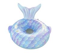 Inflatable Pool Float Mermaid Tail - Toy Pool Floats with Cup Holder andMes