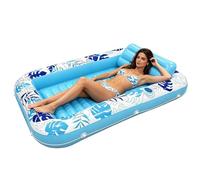 Inflatable Pool Floats - Adult Lake Floats, Monstera Leaf Pattern Inflatable Sun Tanning Hammock | for River Lake Beach Party Vacation Holiday Gathering