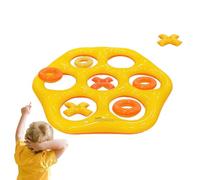 Inflatable Pool Game - 100x90cm Floating Board Set, Double Sided Two Tone Water Toy | 7 Piece Large Family Outdoor Activity, Beach Lawn Party Interactive Fun for Kids Adults