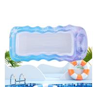 Inflatable Pool Lounger 77in PVC Float Mat with Cup Holder for Tanning