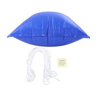 Inflatable Pool Pillow 120cm | Thickened PVC Winter Support for Above Ground Pools | Helps Avoid Freeze Damage/Pool Collapse | Leakproof Design with Rope & Adhesive (Dark Blue Square)