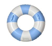 Inflatable Pool Rings, Inflatable Pool Floats, Thickened Anti-Rollover Design, Built-in Handles, Ideal for Summer Water Fun, 31.5x14.96 inches, Blue White Color, 1 Piece
